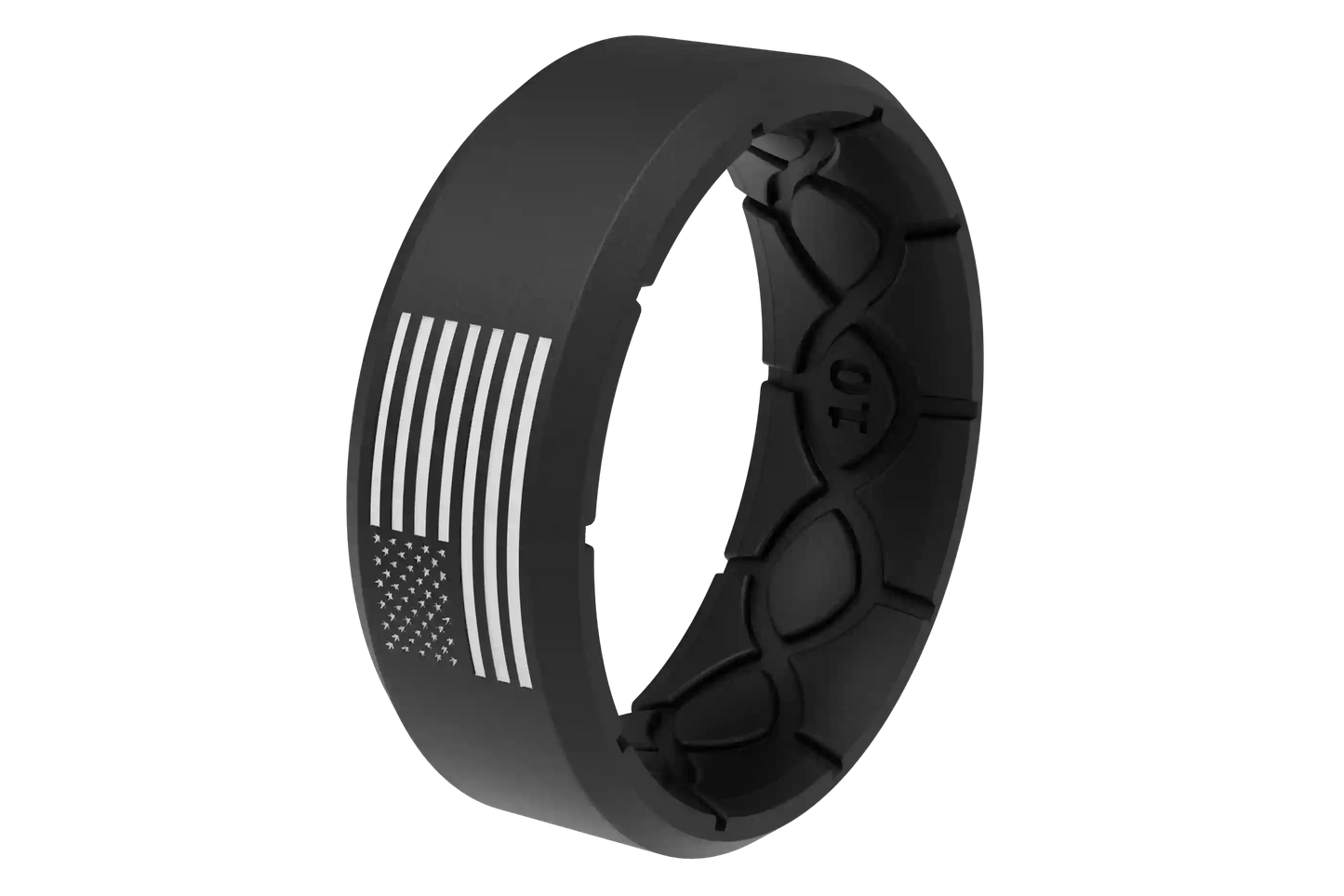 Edge Hero - America Black & White Flag Ring