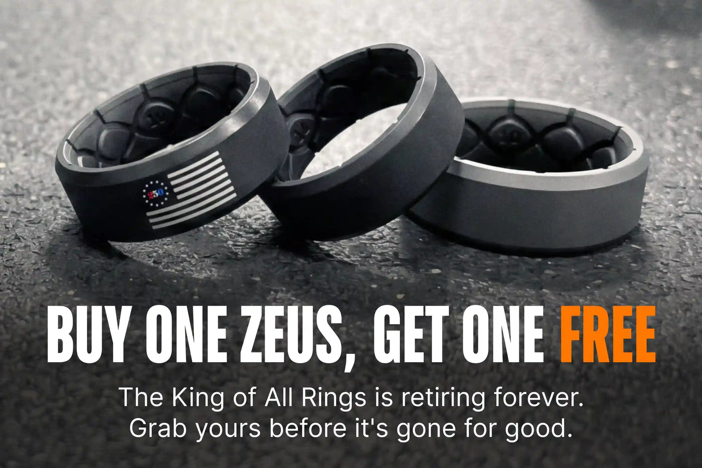 Zeus Storm Grey Thin Ring