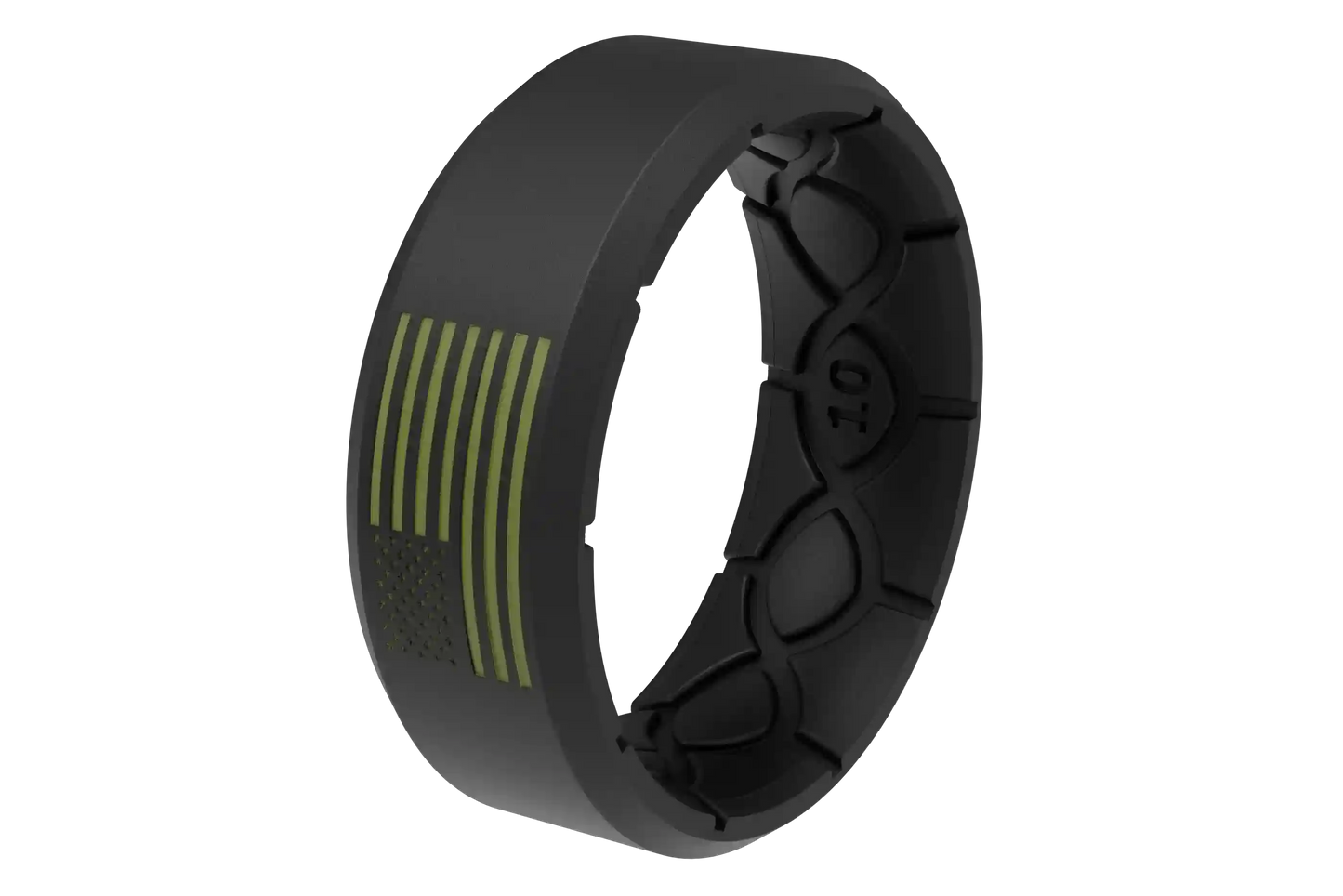 Edge Hero - America Black & Moss Green Flag Ring