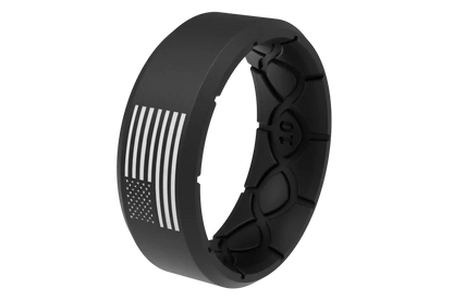 Edge Hero - America Black & White Flag Ring