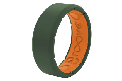 Edge Moss Green & Orange Ring