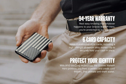 Groove Wallet® Hero - Gun Metal 1.5