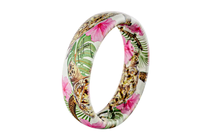 Guy Harvey Pink Hibiscus Turtle Thin Ring