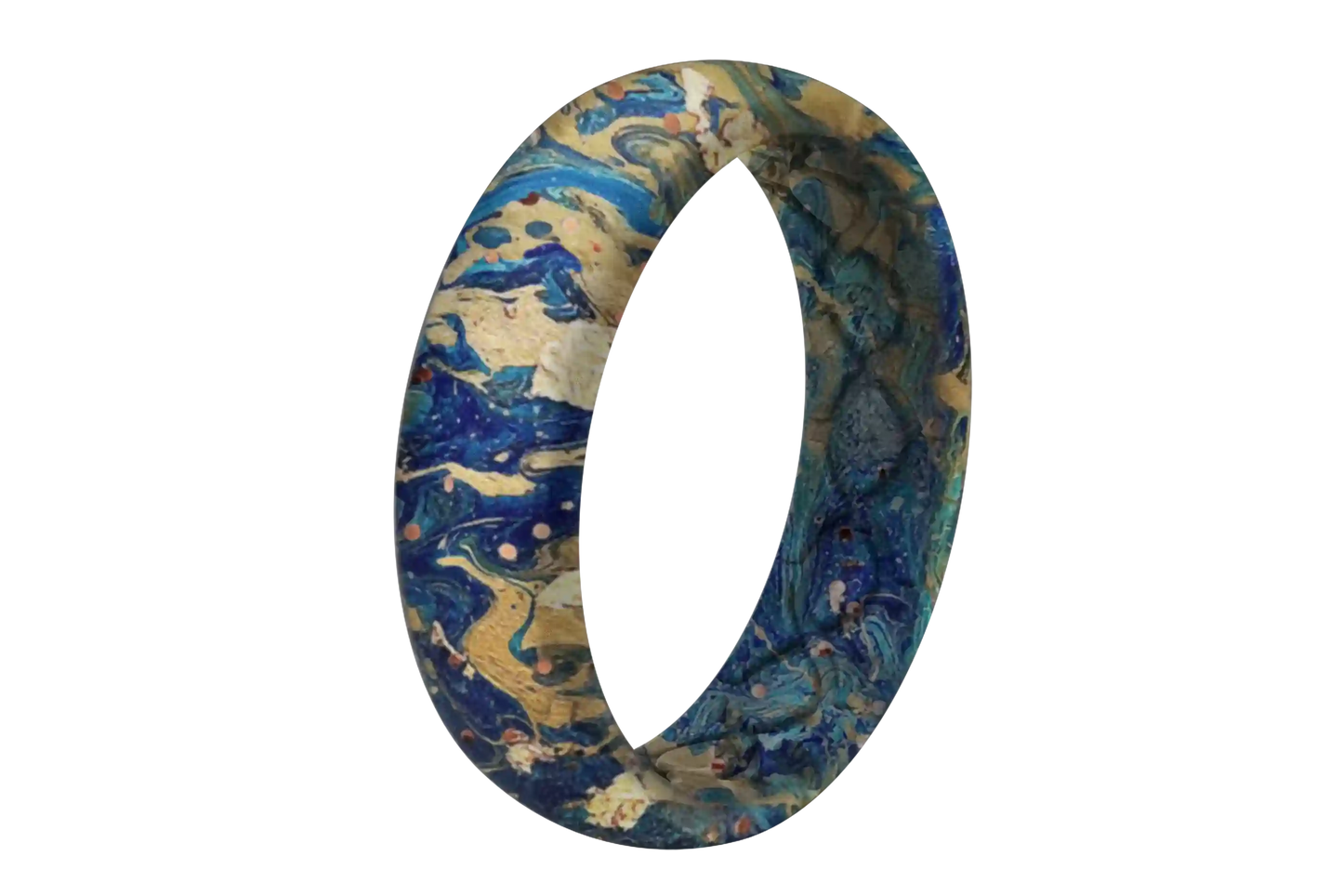 Blue Swirl Thin Ring