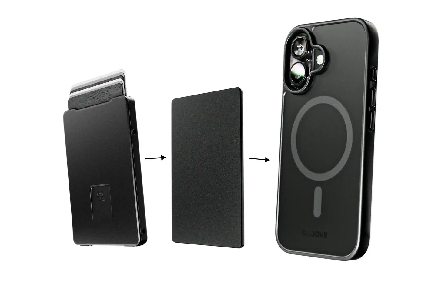 Groove Smart Wallet Trace with MagSafe - Midnight Black