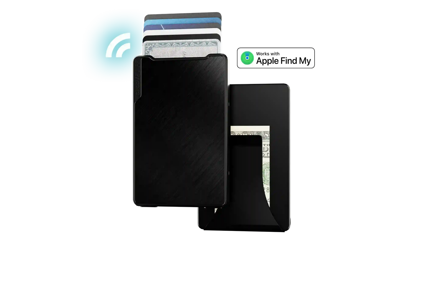 Groove Smart Wallet Trace - Midnight Black